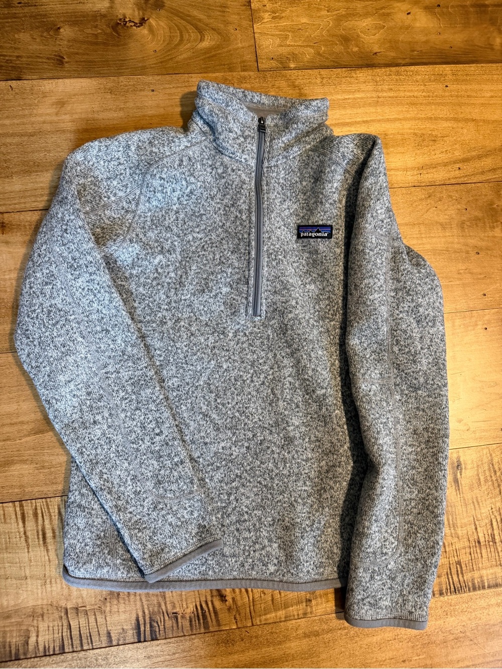 Patagonia Men's Light Heather Gray Half-Zip Fleece Pullover
